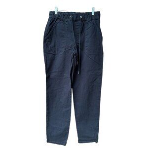 Black Sound Style Pants Small Drawstring Elastic Waist‎